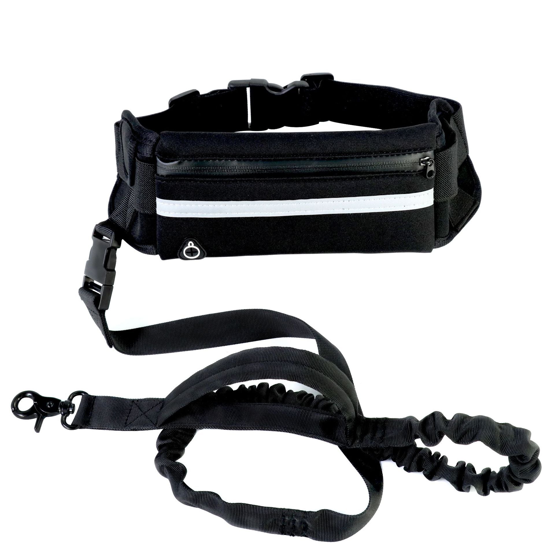 Hands-Free Dog Leash Belt | Bungee Waist Leash with Phone Pocket & Water Bottle Holder
