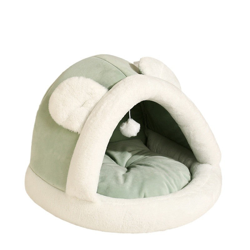 Self-Warming Pet Tent Cave Bed | Cozy Cat Hut & Dog Sleeping Bed | 4 Colors, 2 Sizes