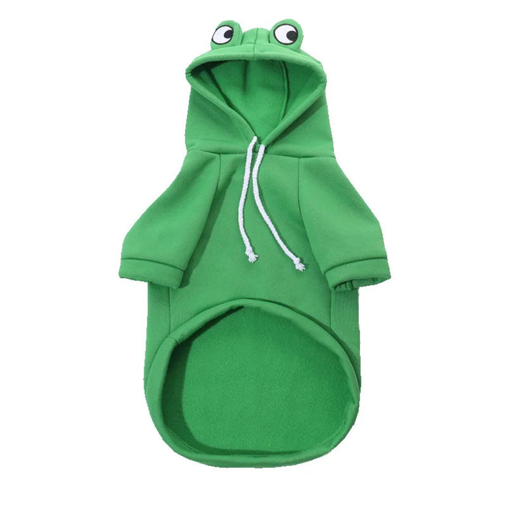 Frog Hoodie Costume for Cats & Small Dogs | Cozy Halloween Pet Sweatshirt