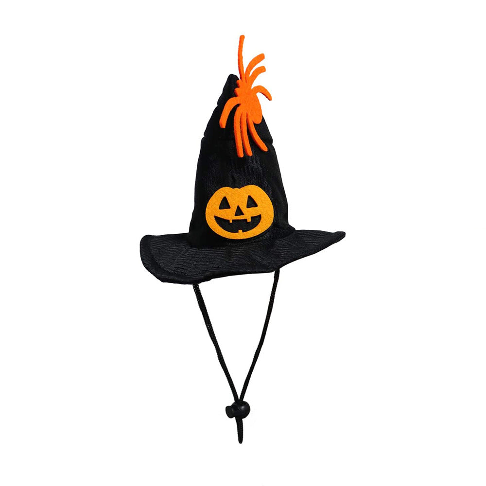 Halloween Pet Hat, Cape & Bib Set | Skull & Spider Web Costume Accessories for Cats & Dogs