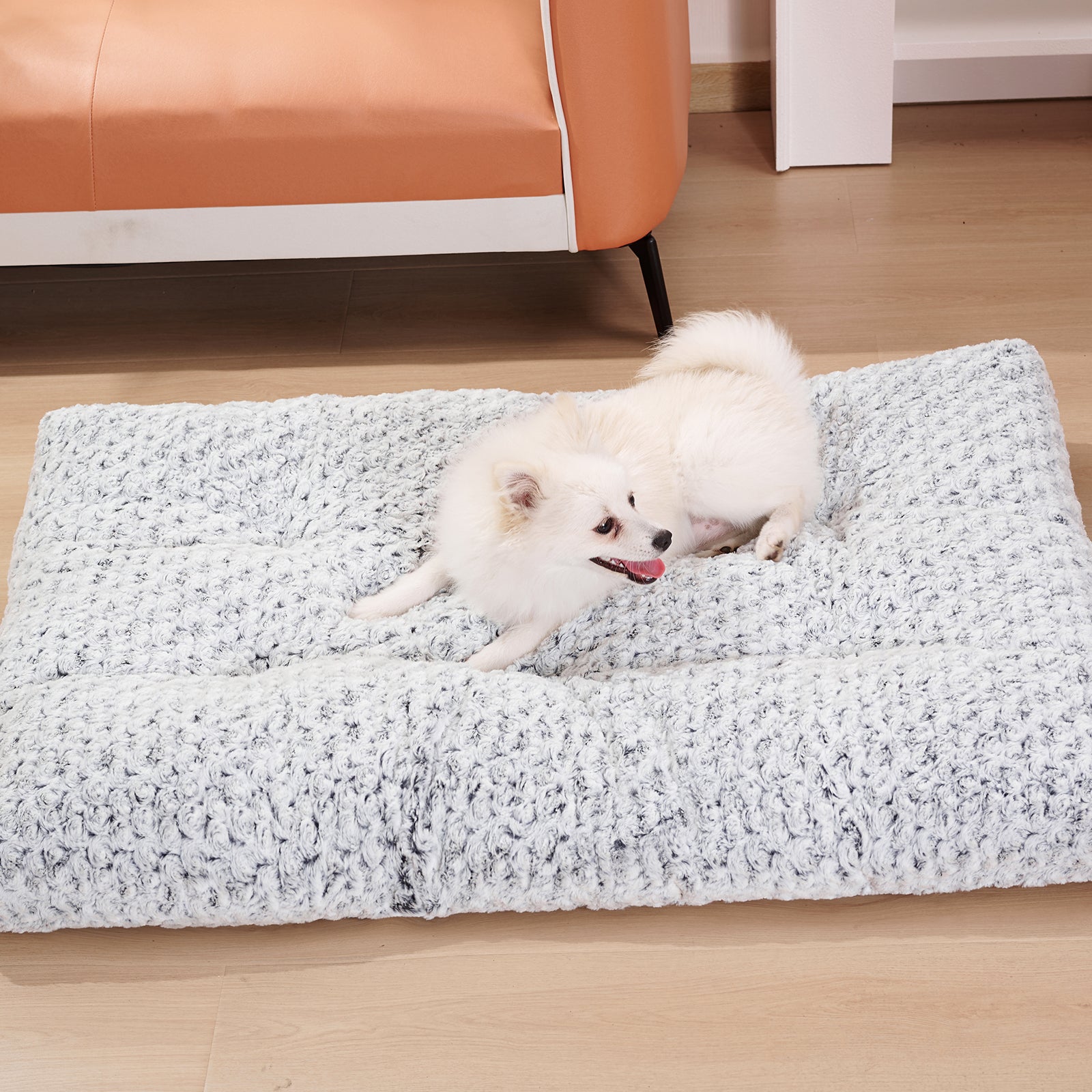 Thickened Rose Velvet Dog Bed | Soft Fluffy Washable Pet Kennel Mat | S–XL