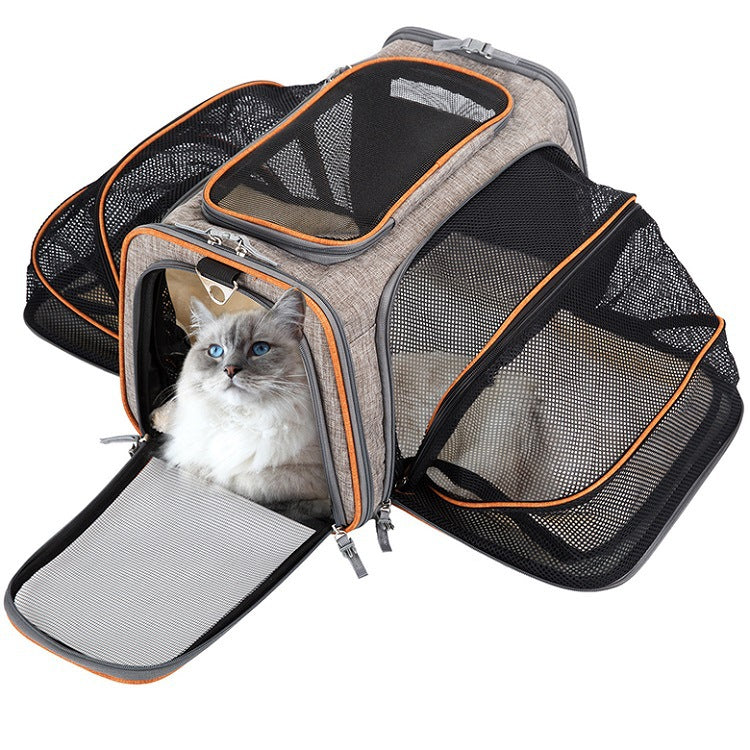 Airline-Approved Expandable Pet Carrier | Soft-Sided Travel Bag with 4-Way Opening for Cats & Dogs