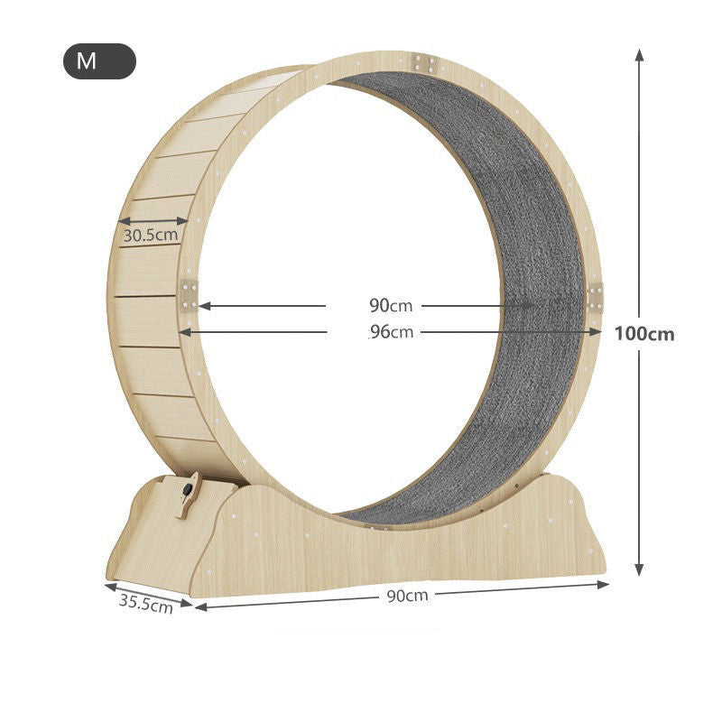 Silent Cat Exercise Wheel | Eco-Friendly Running Treadmill for Cats – S, M, L, XL
