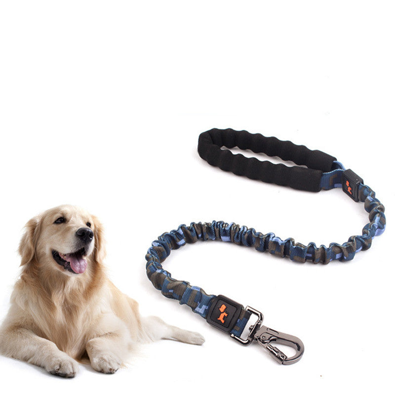 Elastic Nylon Dog Leash for Large Dogs | Camouflage Pattern | Short & Long Lengths