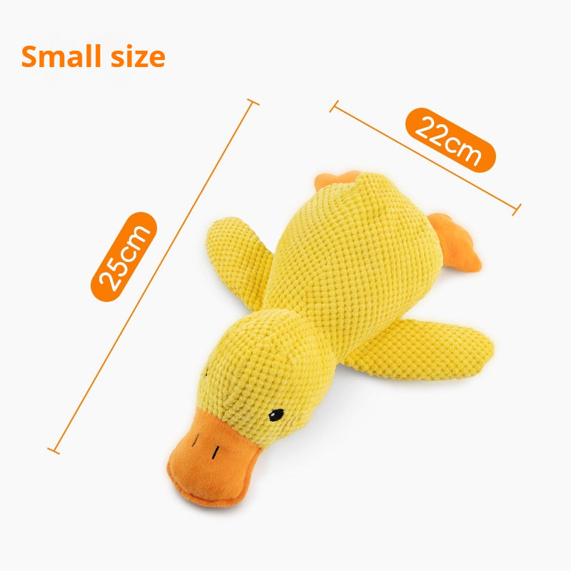 Plush Squeaky Duck Dog Toy | Calming Chew Toy & Teeth Cleaner for Puppies & Dogs