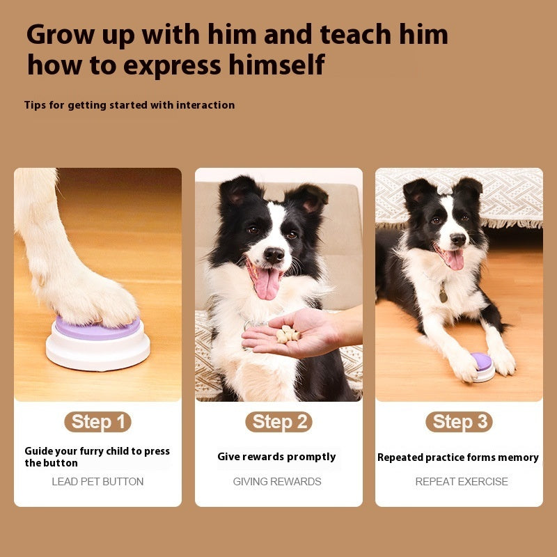 Pet Communication Button | Recordable Dog Voice Toy for Training & Bonding